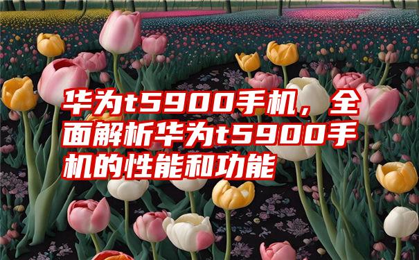 华为t5900手机，全面解析华为t5900手机的性能和功能