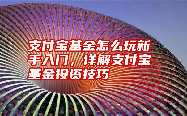 支付宝基金怎么玩新手入门，详解支付宝基金投资技巧