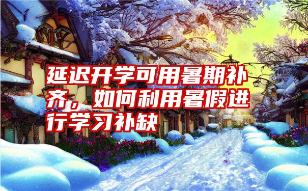 延迟开学可用暑期补齐,如何利用暑假进行学习补缺