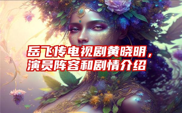 岳飞传电视剧黄晓明，演员阵容和剧情介绍