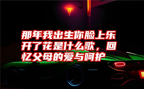 那年我出生你脸上乐开了花是什么歌，回忆父母的爱与呵护