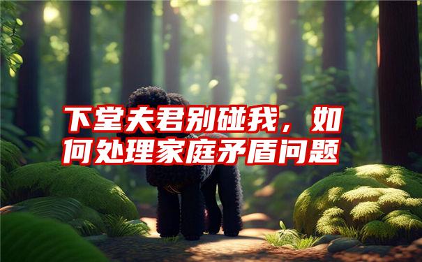 下堂夫君别碰我，如何处理家庭矛盾问题