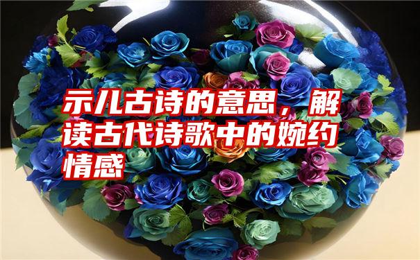 示儿古诗的意思,解读古代诗歌中的婉约情感