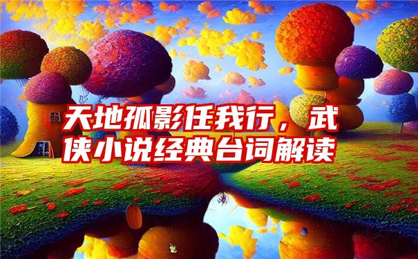 天地孤影任我行，武侠小说经典台词解读