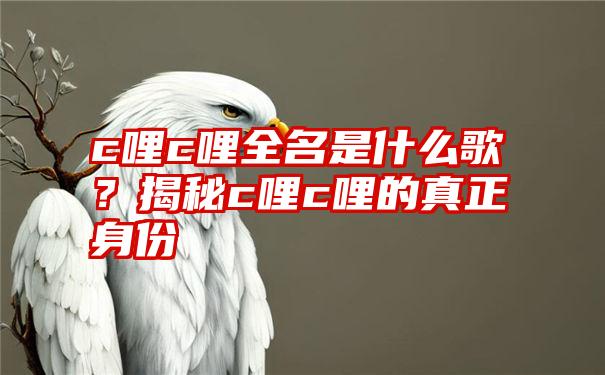 c哩c哩全名是什么歌？揭秘c哩c哩的真正身份