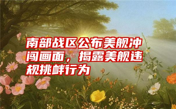 南部战区公布美舰冲闯画面,揭露美舰违规挑衅行为