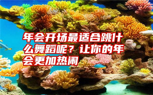 年会开场最适合跳什么舞蹈呢？让你的年会更加热闹