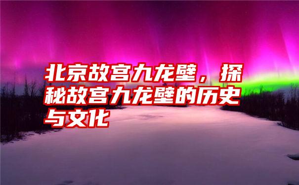 北京故宫九龙壁，探秘故宫九龙壁的历史与文化