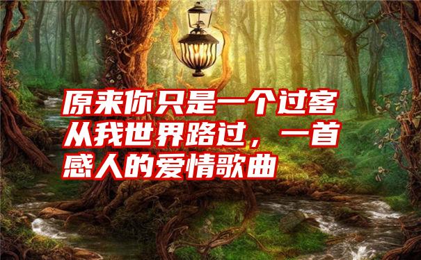 原来你只是一个过客从我世界路过，一首感人的爱情歌曲