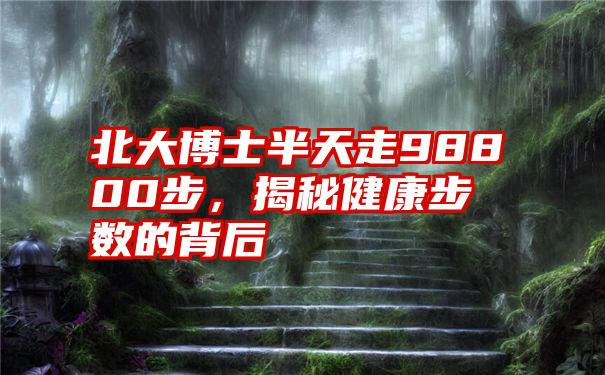 北大博士半天走98800步,揭秘健康步数的背后