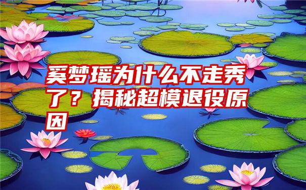 奚梦瑶为什么不走秀了？揭秘超模退役原因