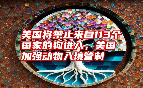 美国将禁止来自113个国家的狗进入,美国加强动物入境管制