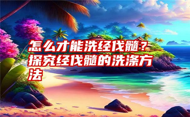 怎么才能洗经伐髓？探究经伐髓的洗涤方法