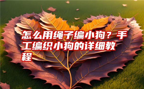 怎么用绳子编小狗？手工编织小狗的详细教程