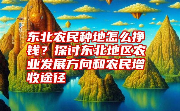 东北农民种地怎么挣钱?探讨东北地区农业发展方向和农民增收途径