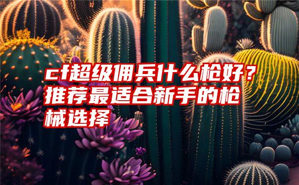 cf超级佣兵什么枪好？推荐最适合新手的枪械选择