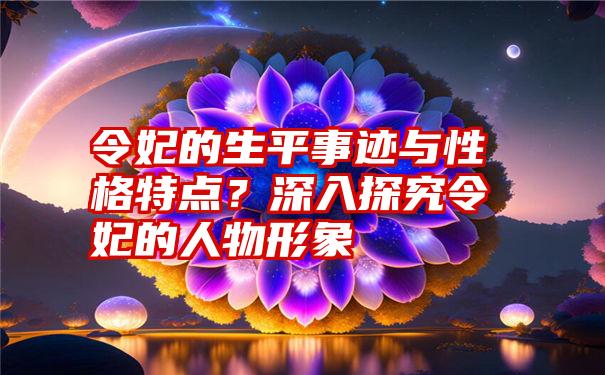 令妃的生平事迹与性格特点？深入探究令妃的人物形象