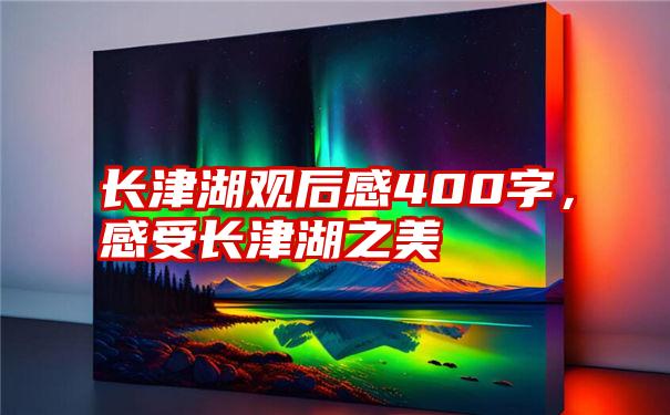 长津湖观后感400字,感受长津湖之美