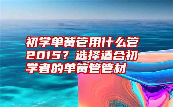 初学单簧管用什么管2015？选择适合初学者的单簧管管材