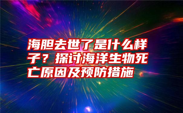 海胆去世了是什么样子？探讨海洋生物死亡原因及预防措施