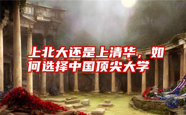 上北大还是上清华,如何选择中国顶尖大学