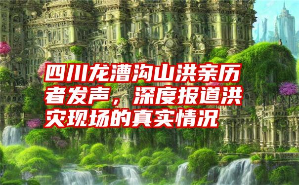 四川龙漕沟山洪亲历者发声，深度报道洪灾现场的真实情况