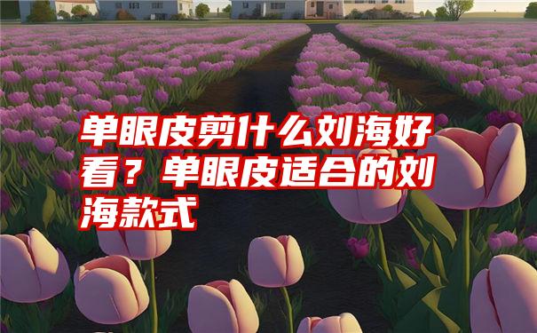 单眼皮剪什么刘海好看？单眼皮适合的刘海款式