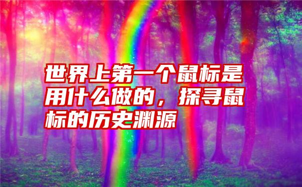 世界上第一个鼠标是用什么做的，探寻鼠标的历史渊源