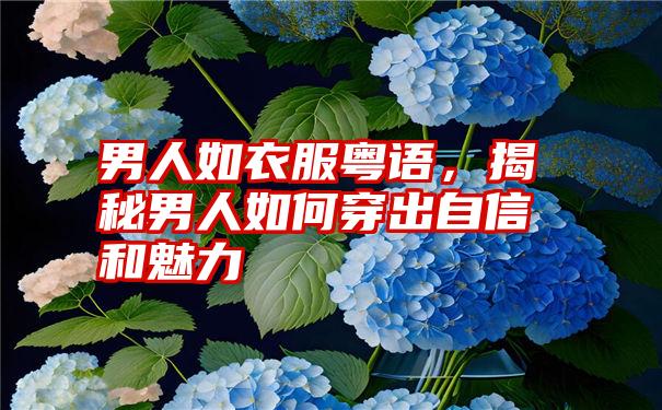 男人如衣服粤语，揭秘男人如何穿出自信和魅力