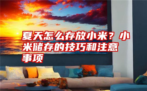 夏天怎么存放小米？小米储存的技巧和注意事项