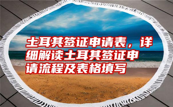 土耳其签证申请表，详细解读土耳其签证申请流程及表格填写