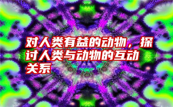 对人类有益的动物,探讨人类与动物的互动关系
