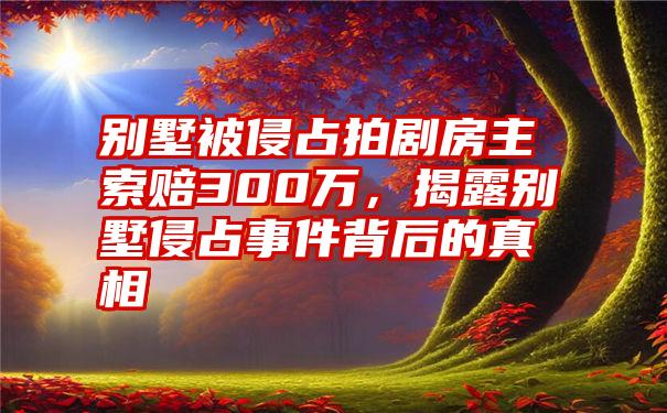 别墅被侵占拍剧房主索赔300万，揭露别墅侵占事件背后的真相