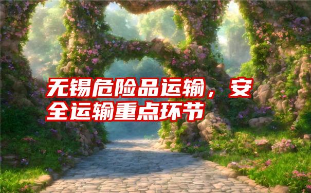 无锡危险品运输，安全运输重点环节