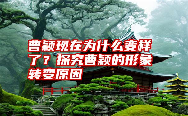 曹颖现在为什么变样了？探究曹颖的形象转变原因