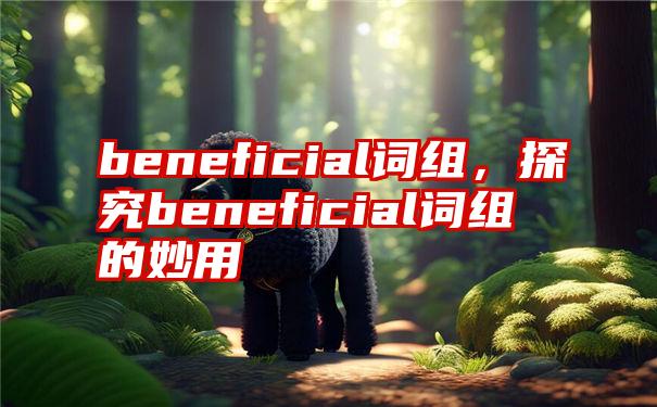 beneficial词组，探究beneficial词组的妙用