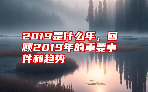 2019是什么年，回顾2019年的重要事件和趋势