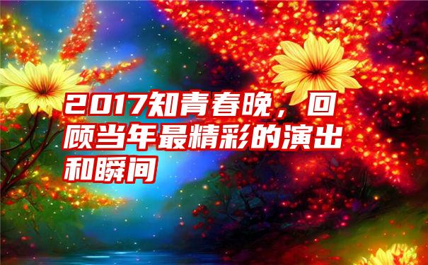 2017知青春晚，回顾当年最精彩的演出和瞬间