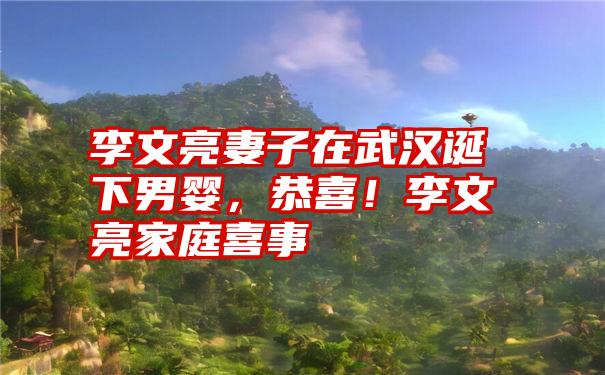 李文亮妻子在武汉诞下男婴,恭喜!李文亮家庭喜事