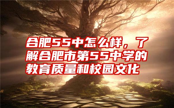 合肥55中怎么样，了解合肥市第55中学的教育质量和校园文化