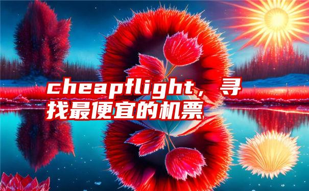 cheapflight，寻找最便宜的机票