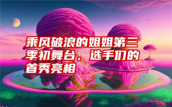 乘风破浪的姐姐第三季初舞台，选手们的首秀亮相