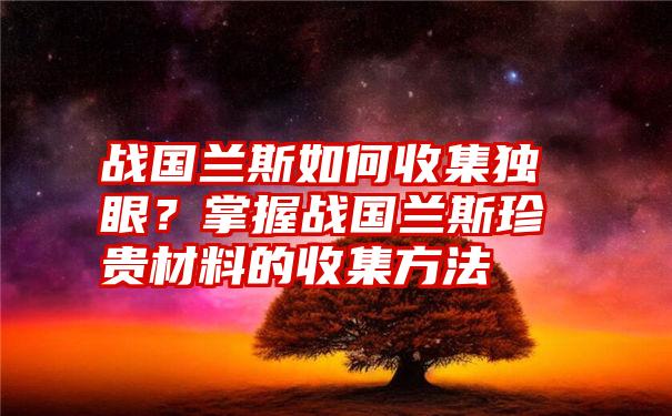 战国兰斯如何收集独眼？掌握战国兰斯珍贵材料的收集方法