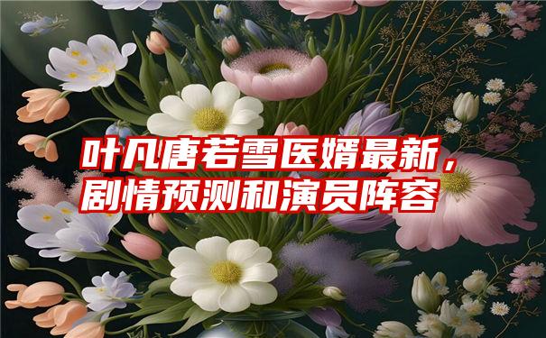 叶凡唐若雪医婿最新，剧情预测和演员阵容