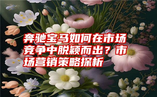 奔驰宝马如何在市场竞争中脱颖而出？市场营销策略探析