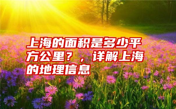 上海的面积是多少平方公里？，详解上海的地理信息