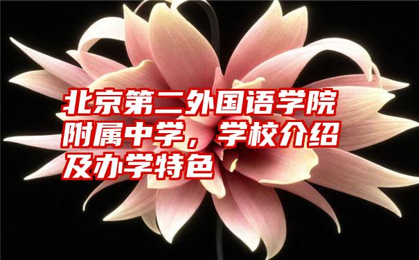 北京第二外国语学院附属中学,学校介绍及办学特色