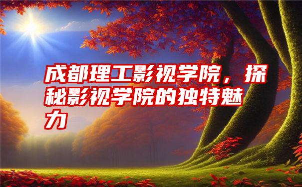 成都理工影视学院,探秘影视学院的独特魅力