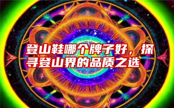 登山鞋哪个牌子好,探寻登山界的品质之选
