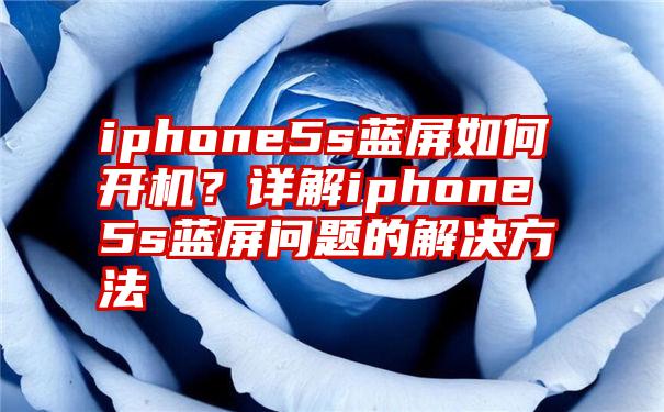 iphone5s蓝屏如何开机？详解iphone5s蓝屏问题的解决方法